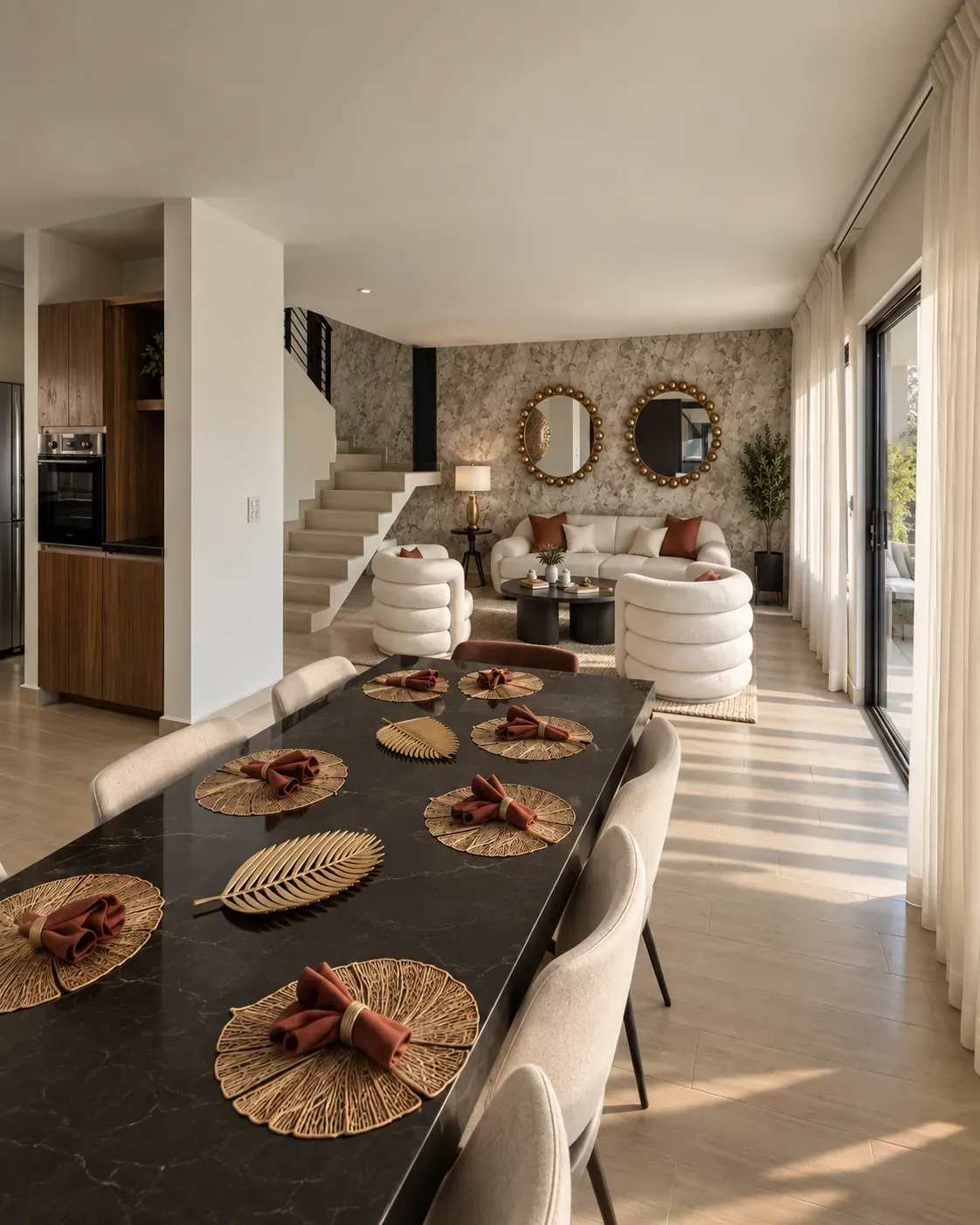 Comedor y cocina integrados